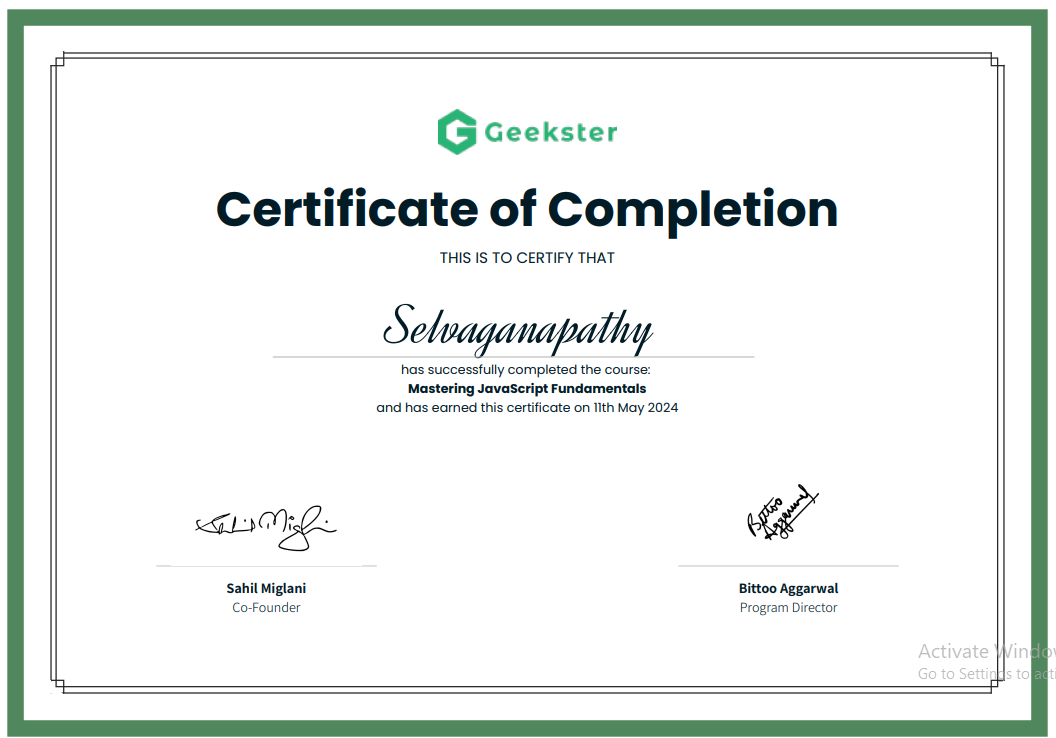 Certificate 3